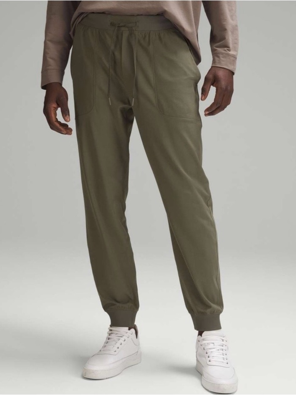 lululemon athletica Men's ABC Warpstreme Olive Green Joggers Size L, Tie Waist